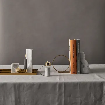 Quarter candle holder - carrara - Cooee Design