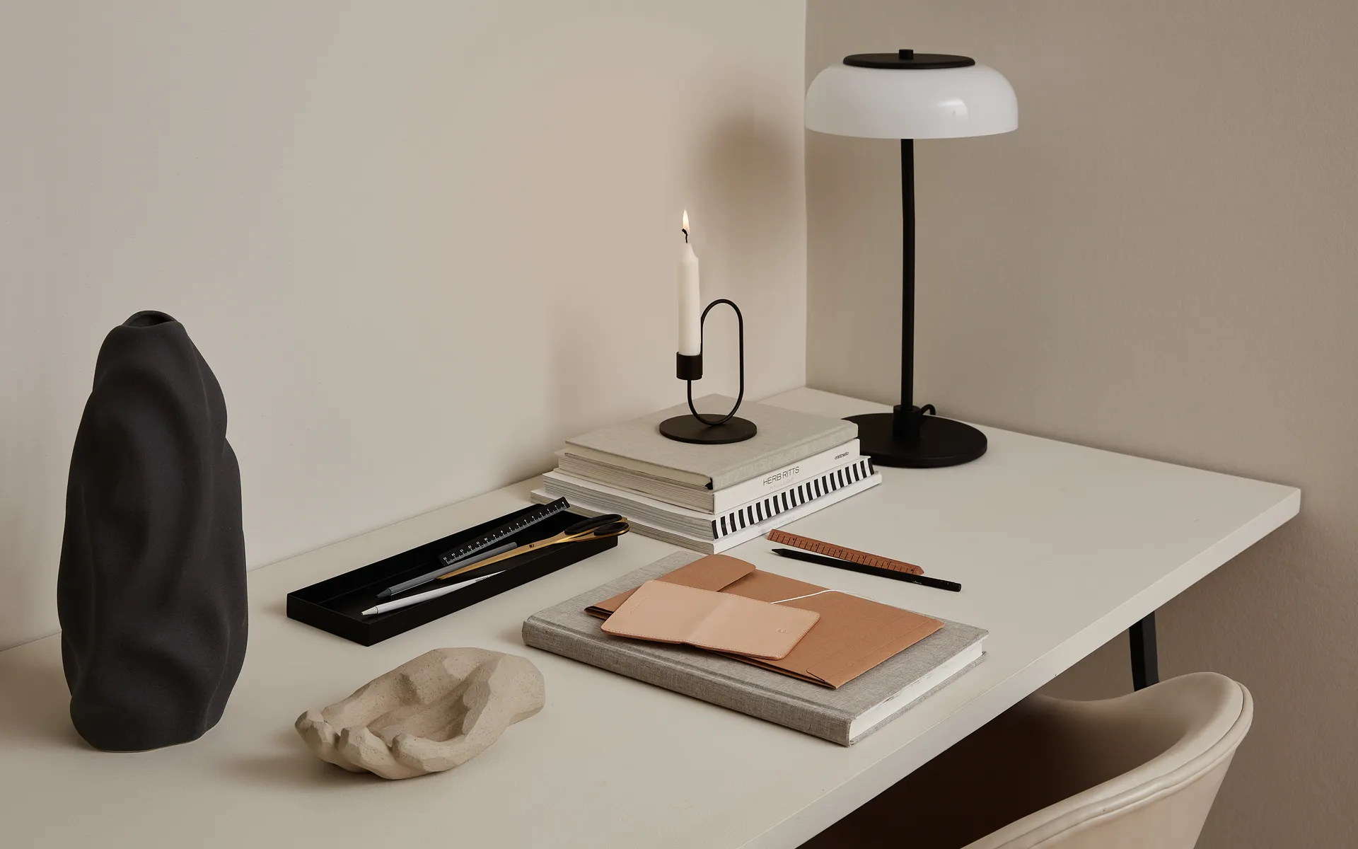 Swoop candle sticks, black Cooee Design