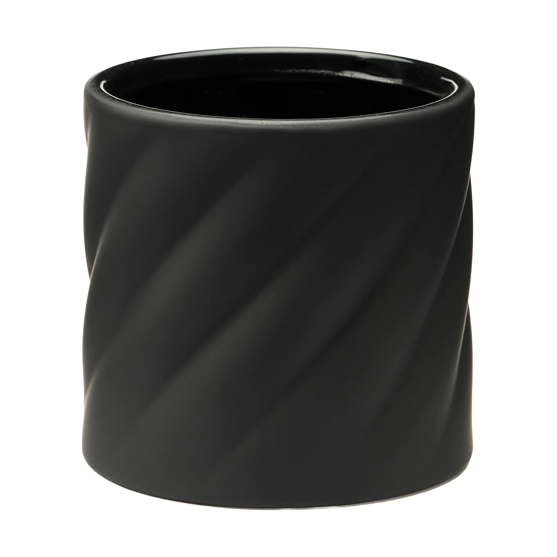 Twist plant pot, Black, small Ø12 cm Cooee Design