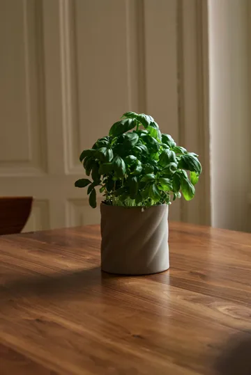 Twist plant pot - Sand, small Ø12 cm - Cooee Design