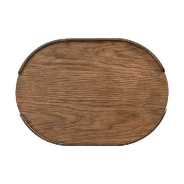 Woody tray - Dark stained oak, 28x40 cm - Cooee Design