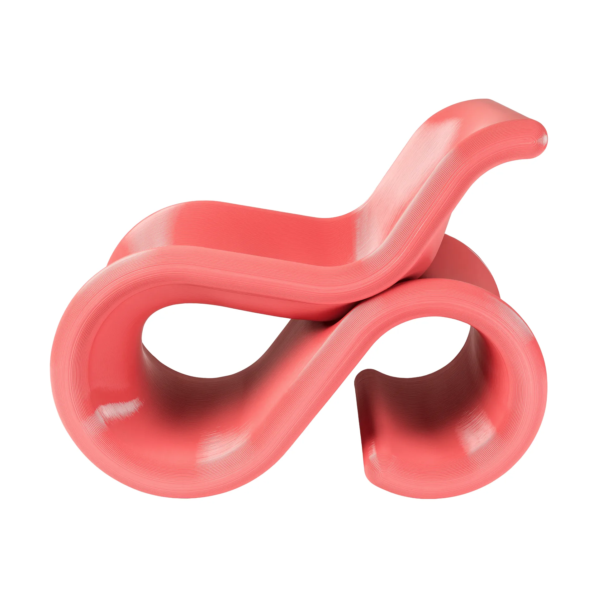 Éclair chair lounge chair, Bubblegum Crème Atelier