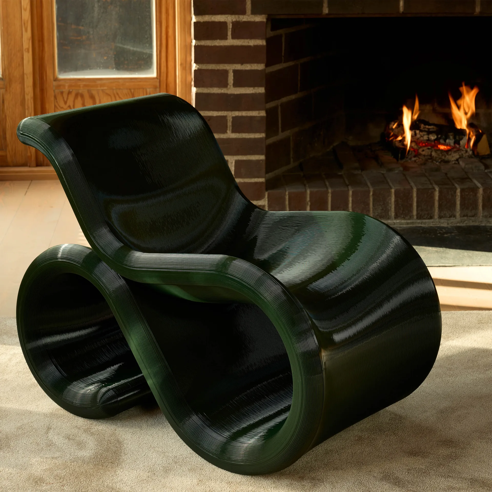 Éclair chair lounge chair, Nori Crème Atelier