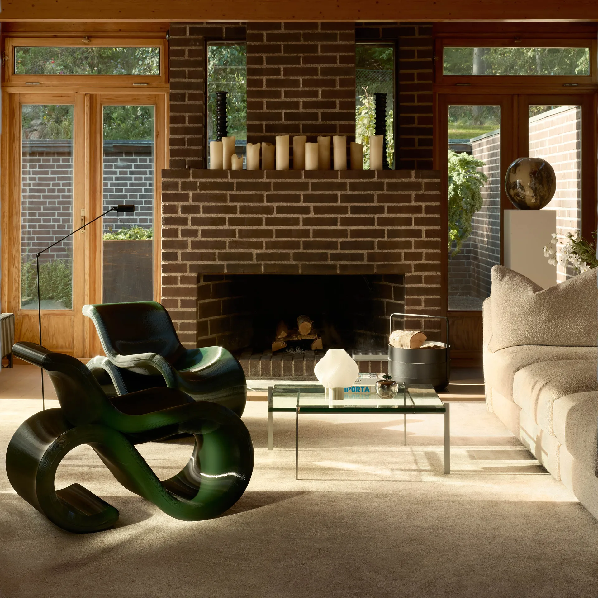 Éclair chair lounge chair, Nori Crème Atelier