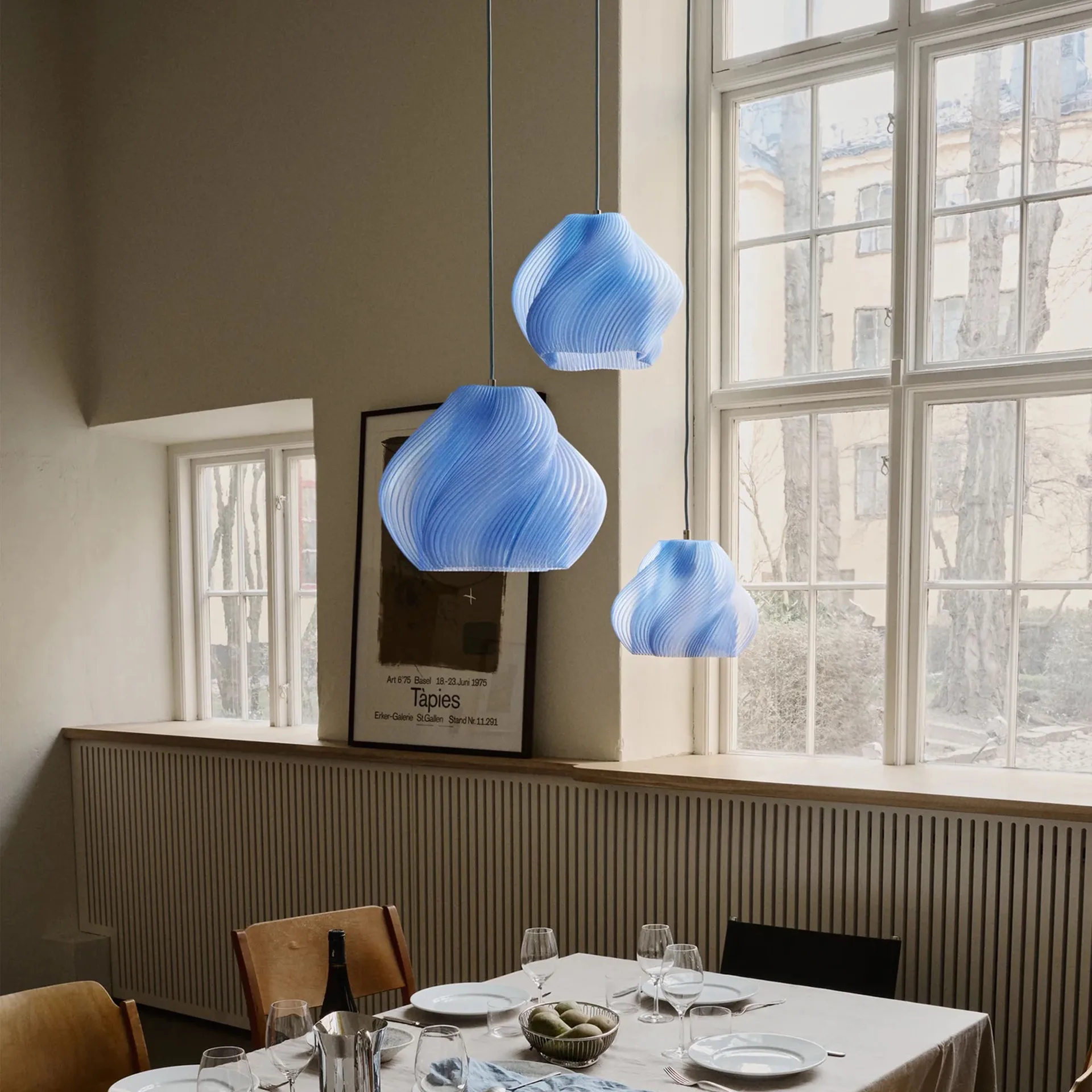 Soft Serve pendant, Blueberry sorbet-brass, 01, 20 cm Crème Atelier