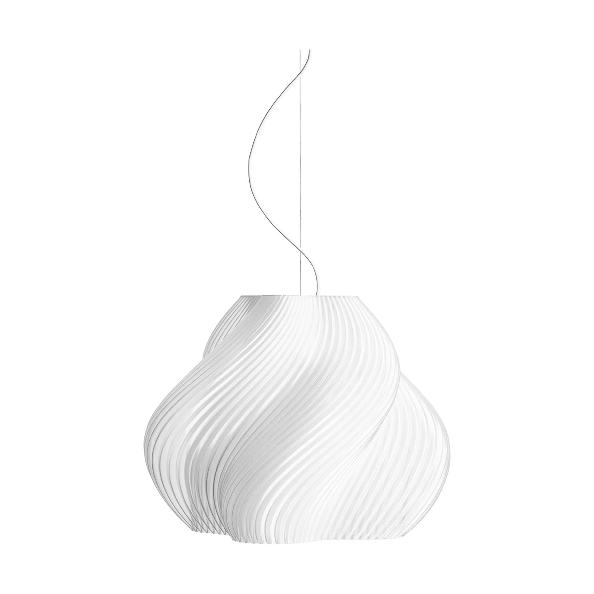 Soft Serve pendant, White-chrome, Mega, 60 cm Crème Atelier
