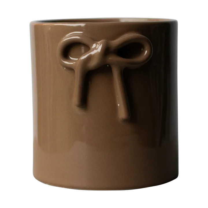 Bow pot Ø14 cm - Shiny Nougat - DBKD