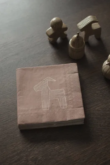 Bruse paper napkin 33x33 cm 20-pack - Brown - DBKD