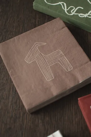 Bruse paper napkin 33x33 cm 20-pack - Brown - DBKD
