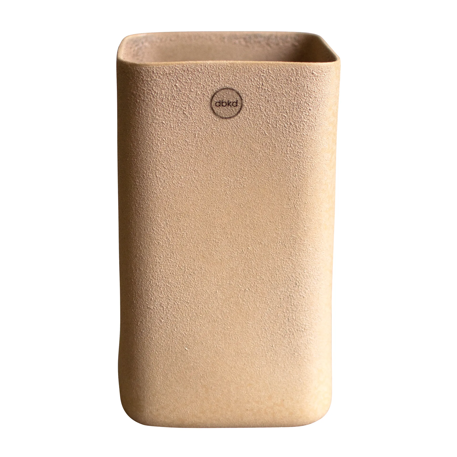 Cube flower pot large Ø13 cm, Sand DBKD