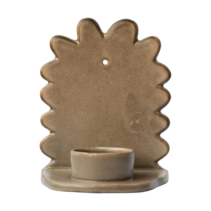 Flowery wall candle holder - Beige - DBKD