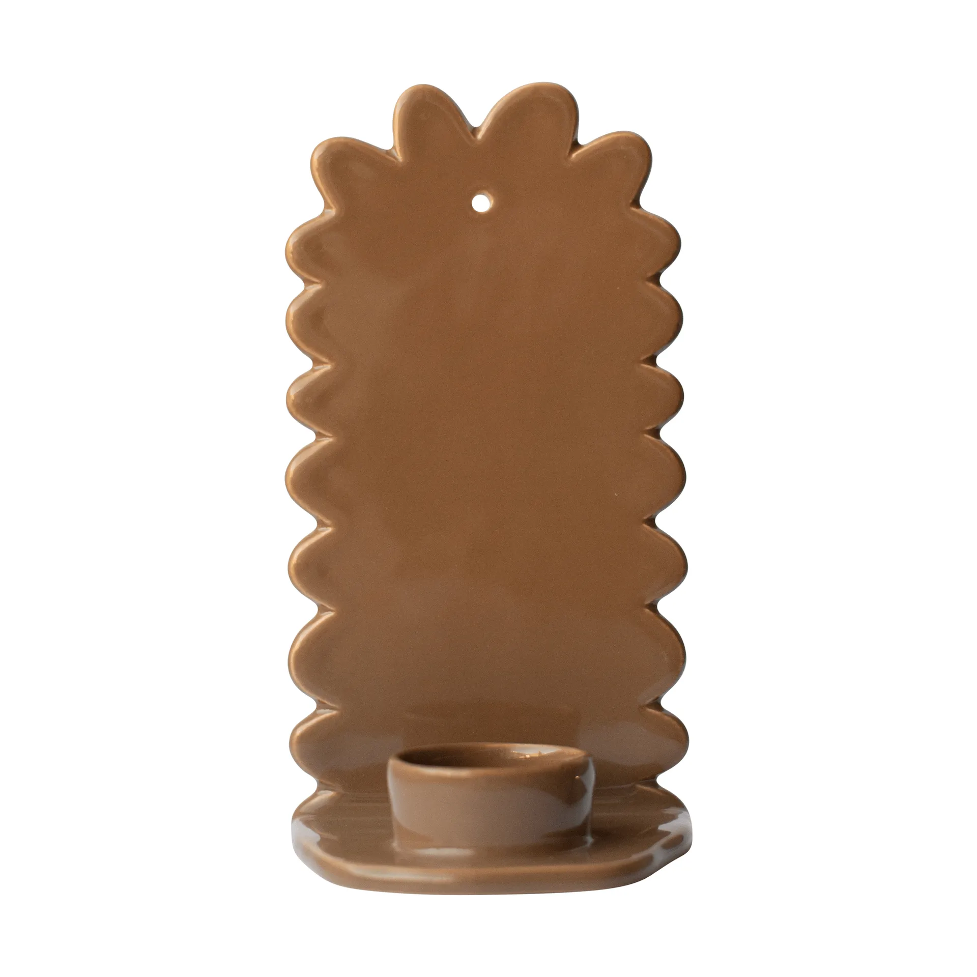 Flowery wall candle holder, Shiny nougat DBKD