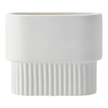 Front flower pot oval low - white - DBKD