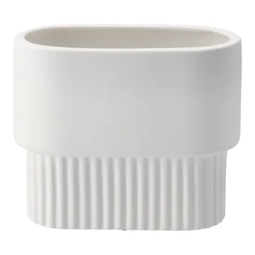 Front flower pot oval low - white - DBKD