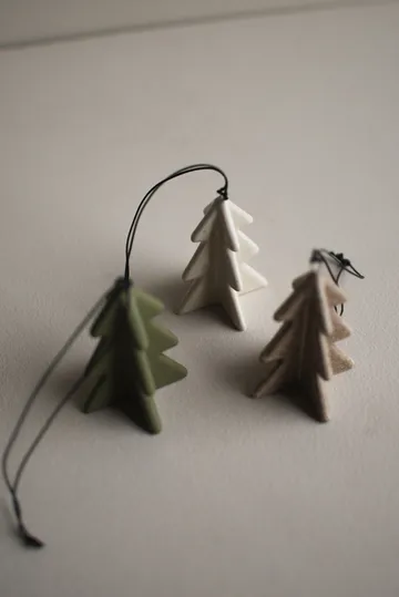 Hanging winter tree 7 cm - Vanilla - DBKD