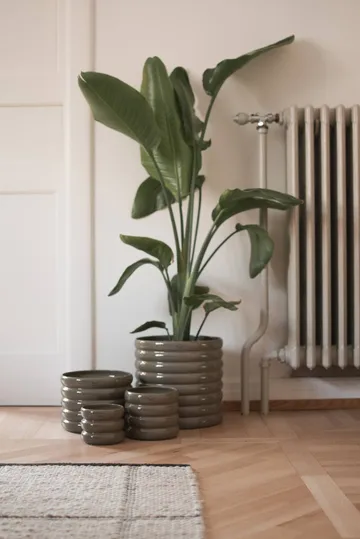 Mud plant pot shiny dust - Ø14 cm - DBKD