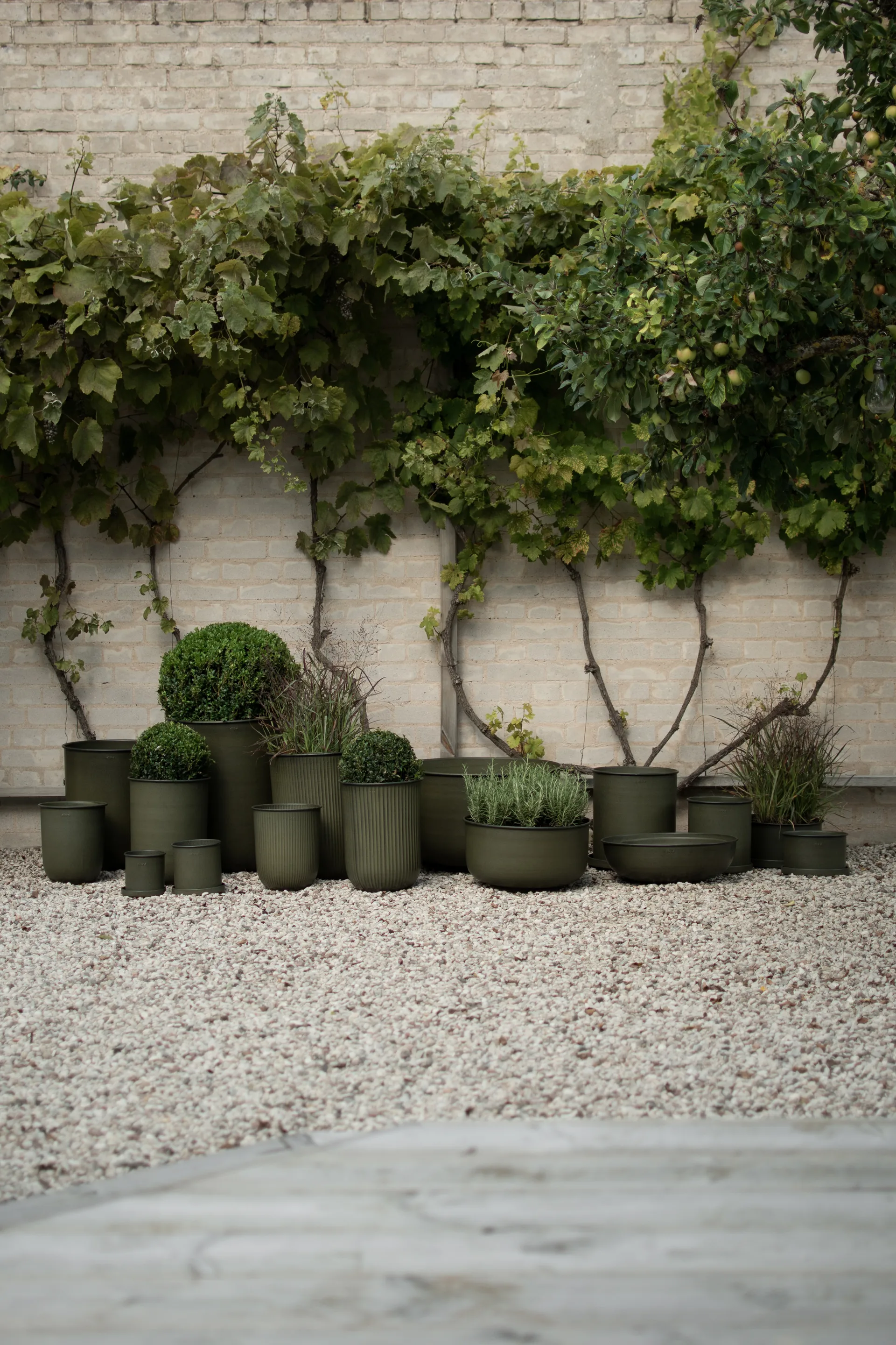Out flower pot 3 pieces, Green DBKD