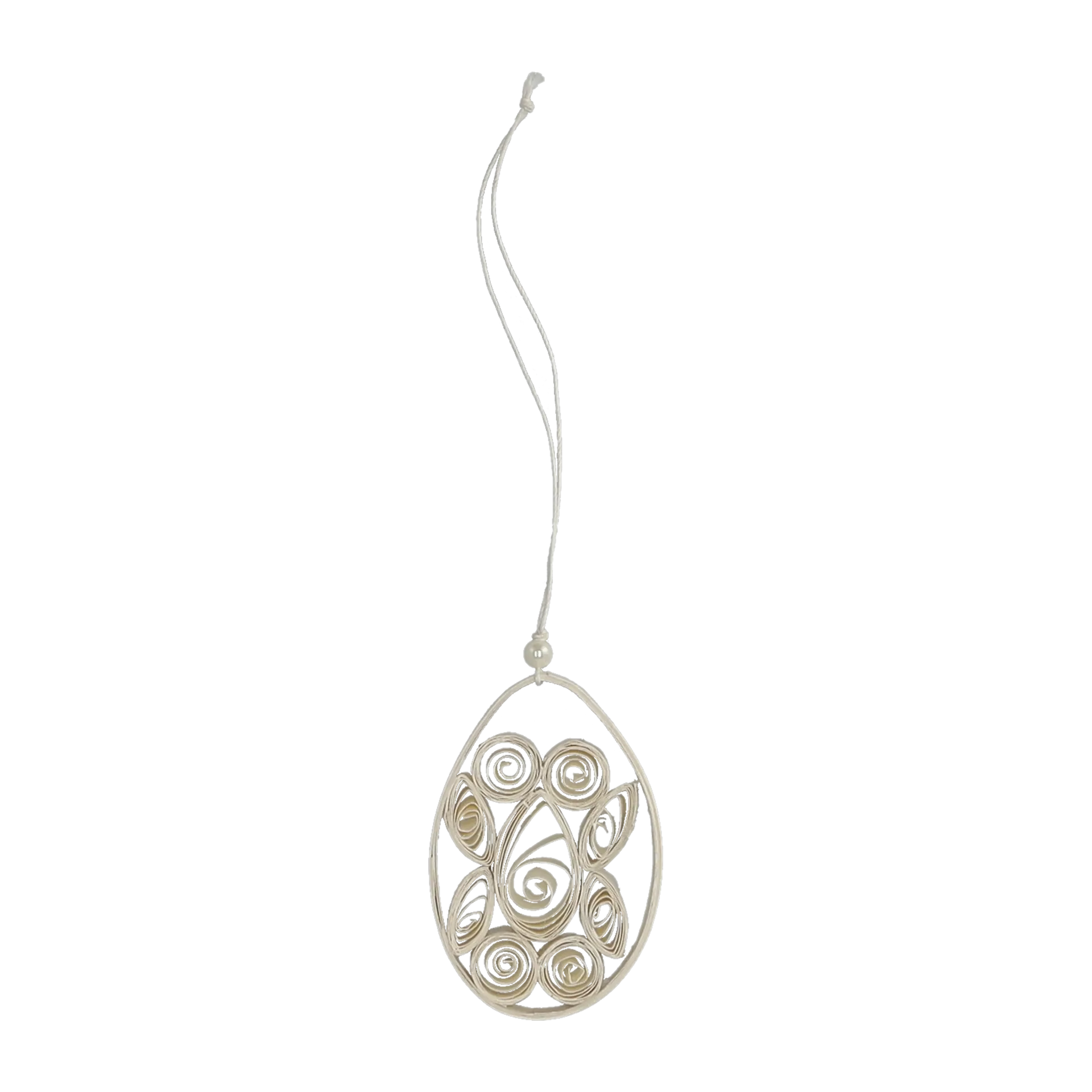 Paper egg easter decoration, white DBKD
