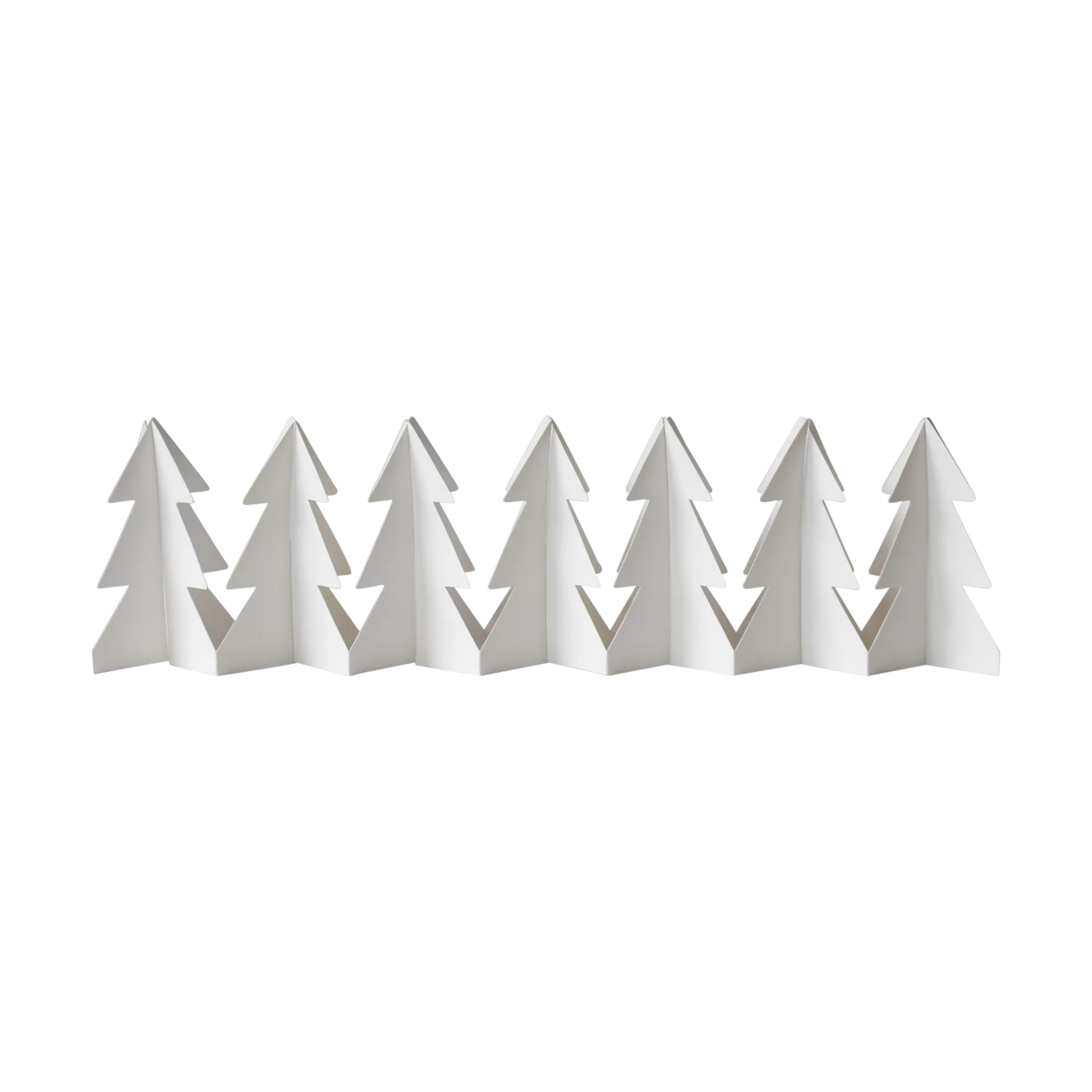 Tree in a row decoration 60 cm, White, 7x60 cm DBKD