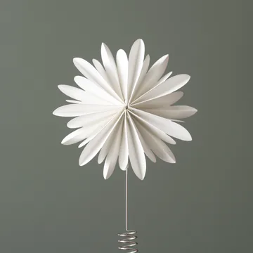 Tree topper flower Christmas tree star - White - DBKD