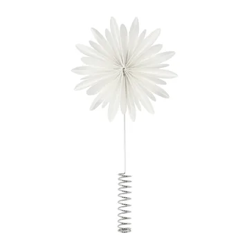 Tree topper flower Christmas tree star - White - DBKD