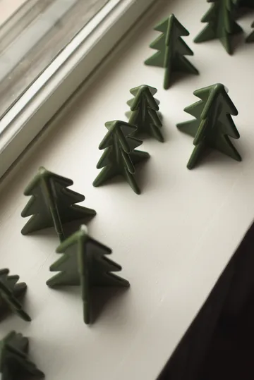 Winter tree decoration - Green, 9.5 cm - DBKD