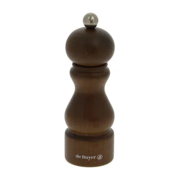 Rumba salt and pepper mill ceramic 14 cm - Dark brown - De Buyer