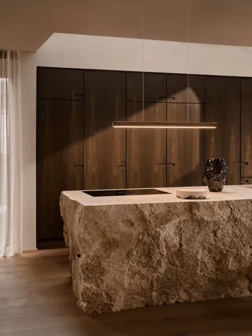 Akeno ceiling lamp - Brown, 115 cm - Design For The People