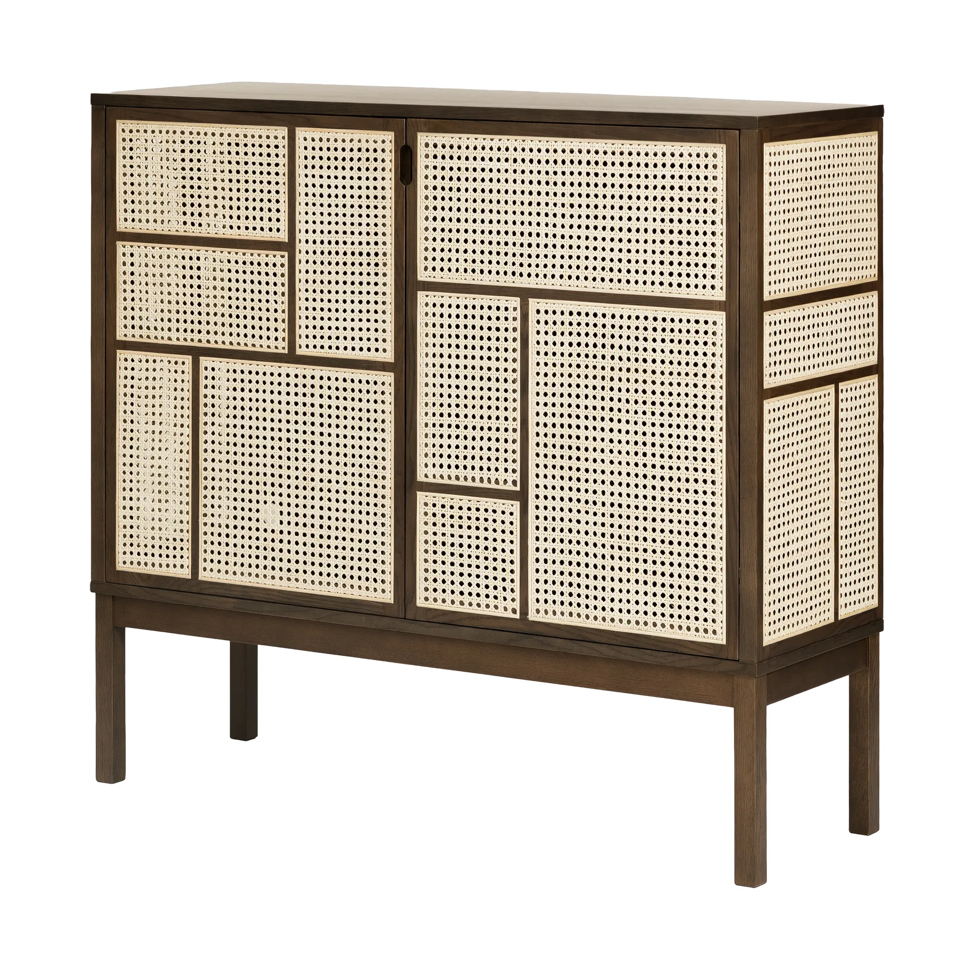 Air side table, Dark oak, 120x110 cm, with legs Design House Stockholm