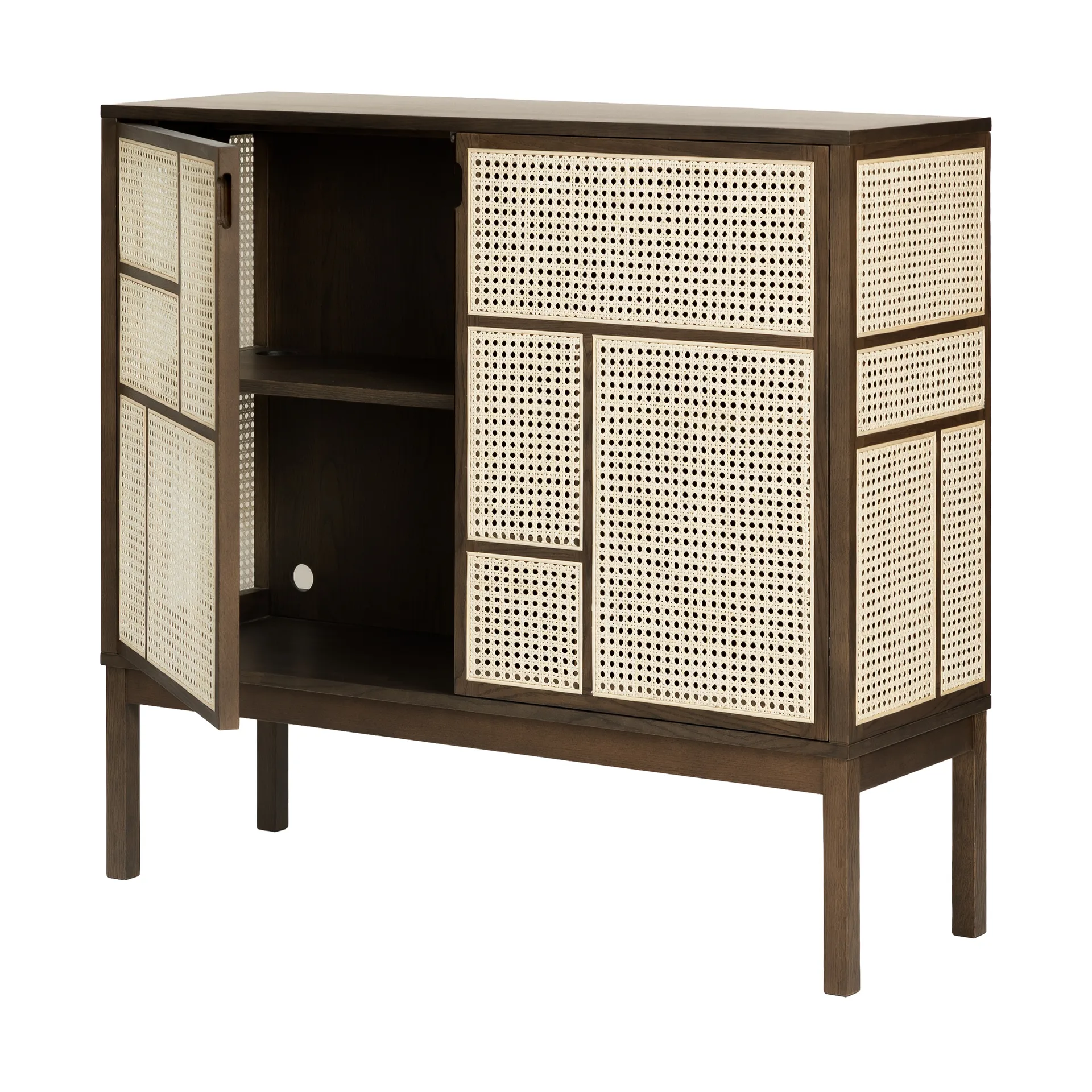 Air side table, Dark oak, 120x110 cm, with legs Design House Stockholm
