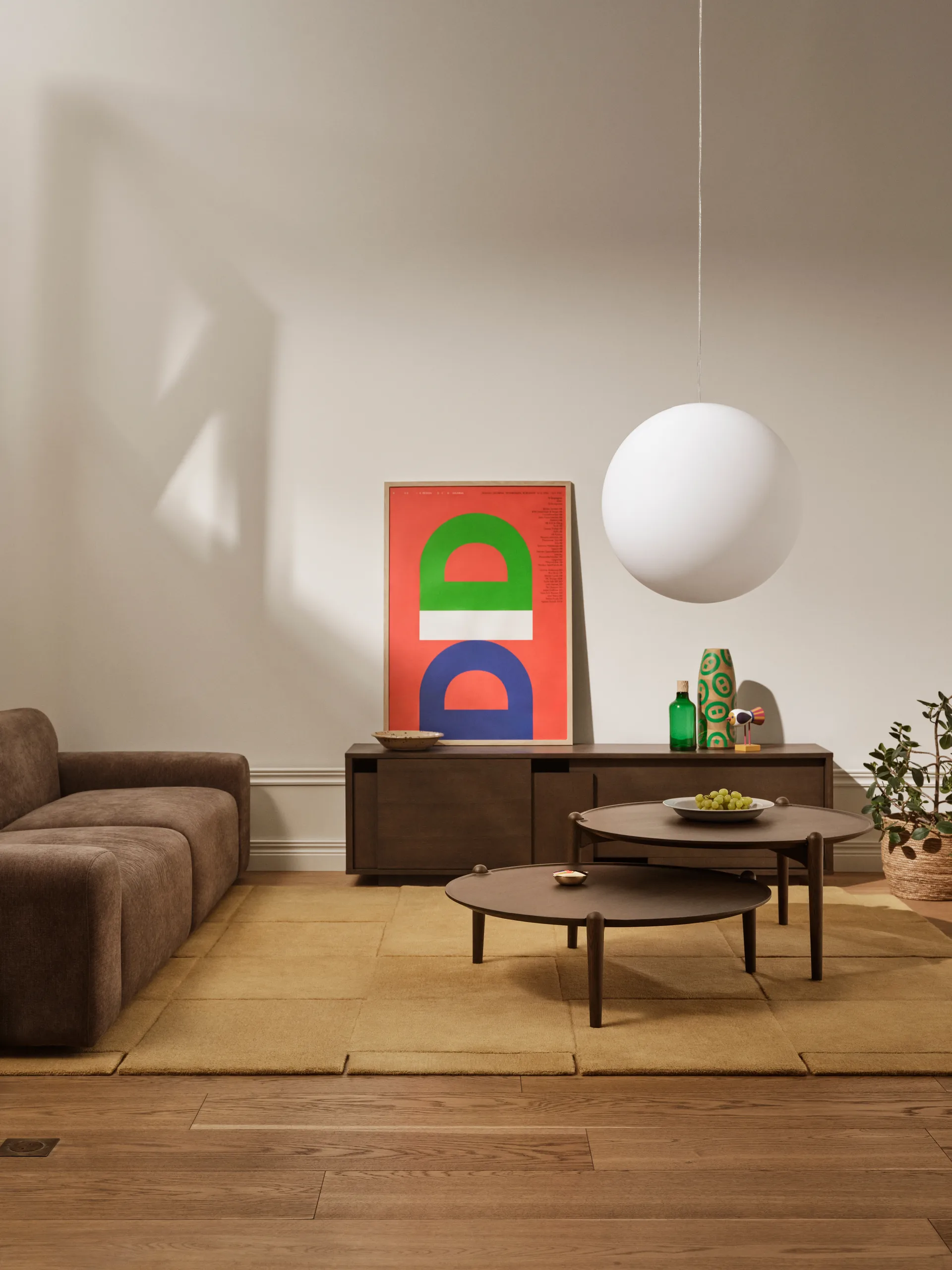 Aria coffee table, Dark oak, Ø90x42.5 cm Design House Stockholm