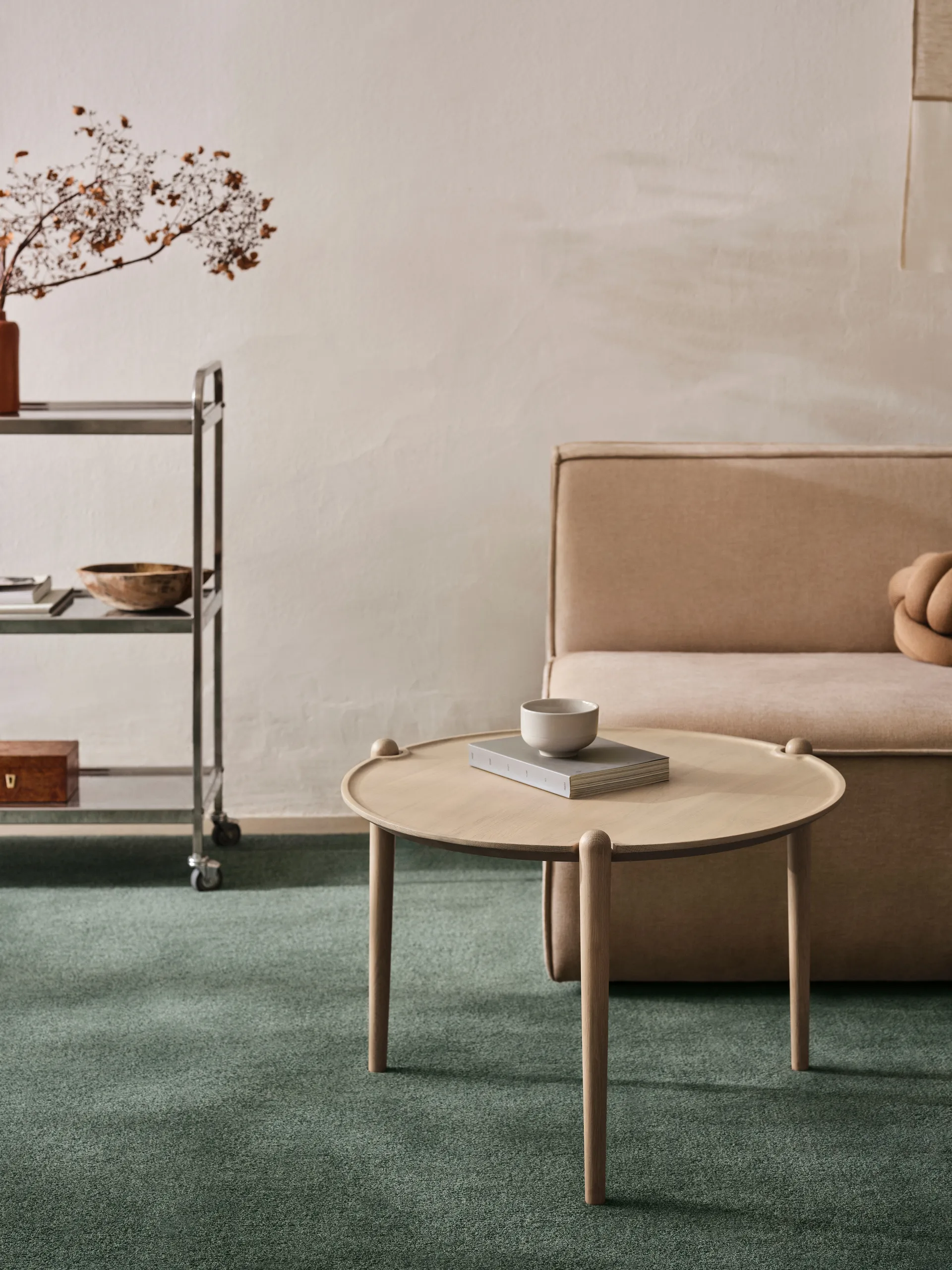 Aria coffee table, Light oak, Ø60x46 cm Design House Stockholm