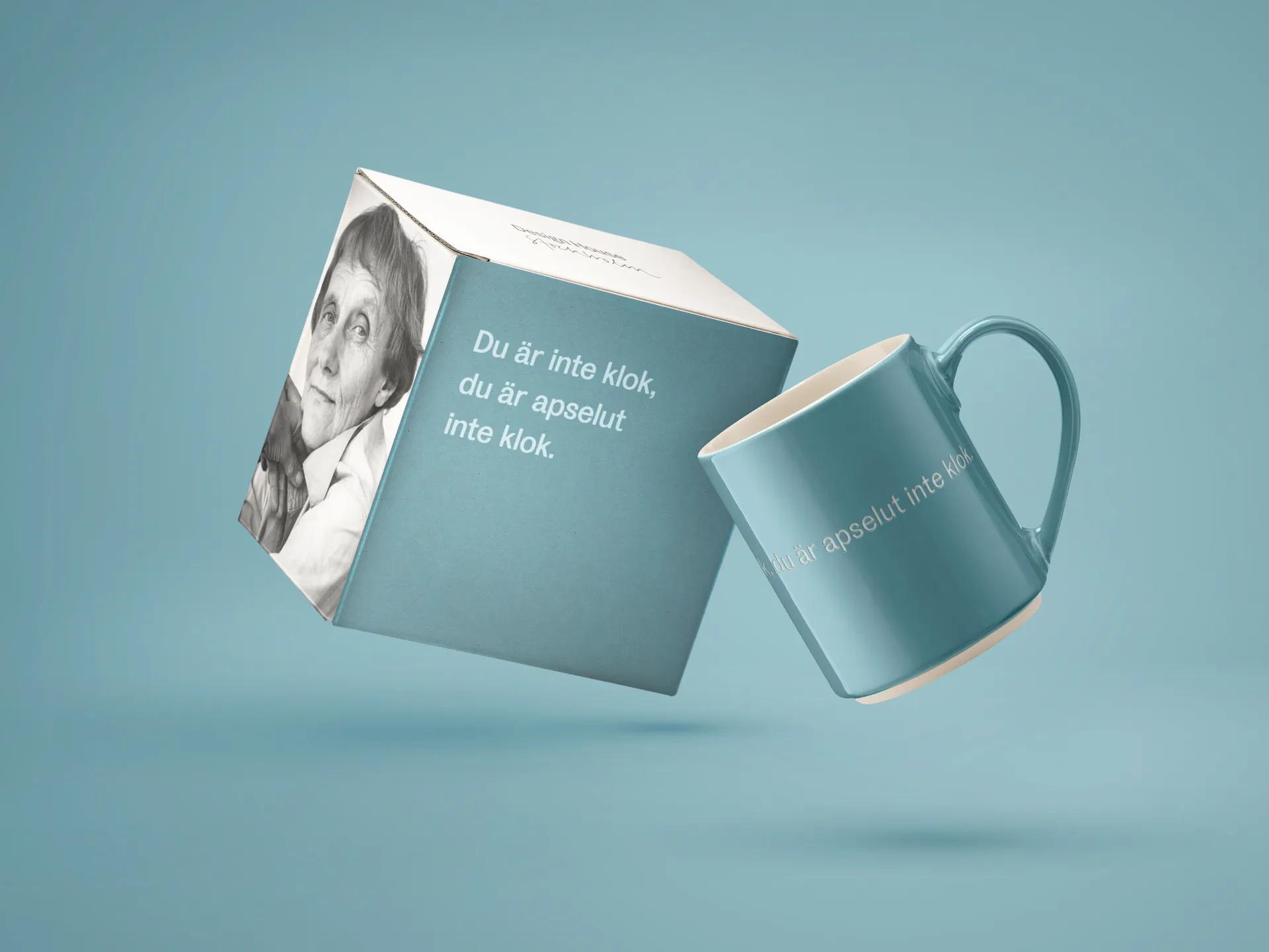 Astrid Lindgren mug, Du är inte klok…, Swedish text Design House Stockholm