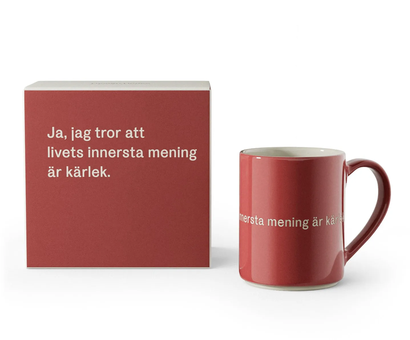 Astrid Lindgren mug, ja, jag tror att livets…, Swedish text Design House Stockholm