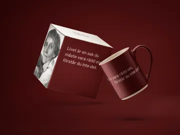 Astrid Lindgren mug 'Livet är en sak' - Swedish text - Design House Stockholm