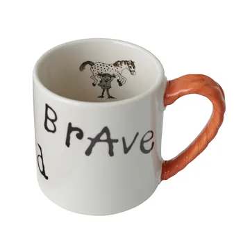 Astrid Lindgren Pippi anniversary mug 20 cl - Strong Kind Brave - Design House Stockholm