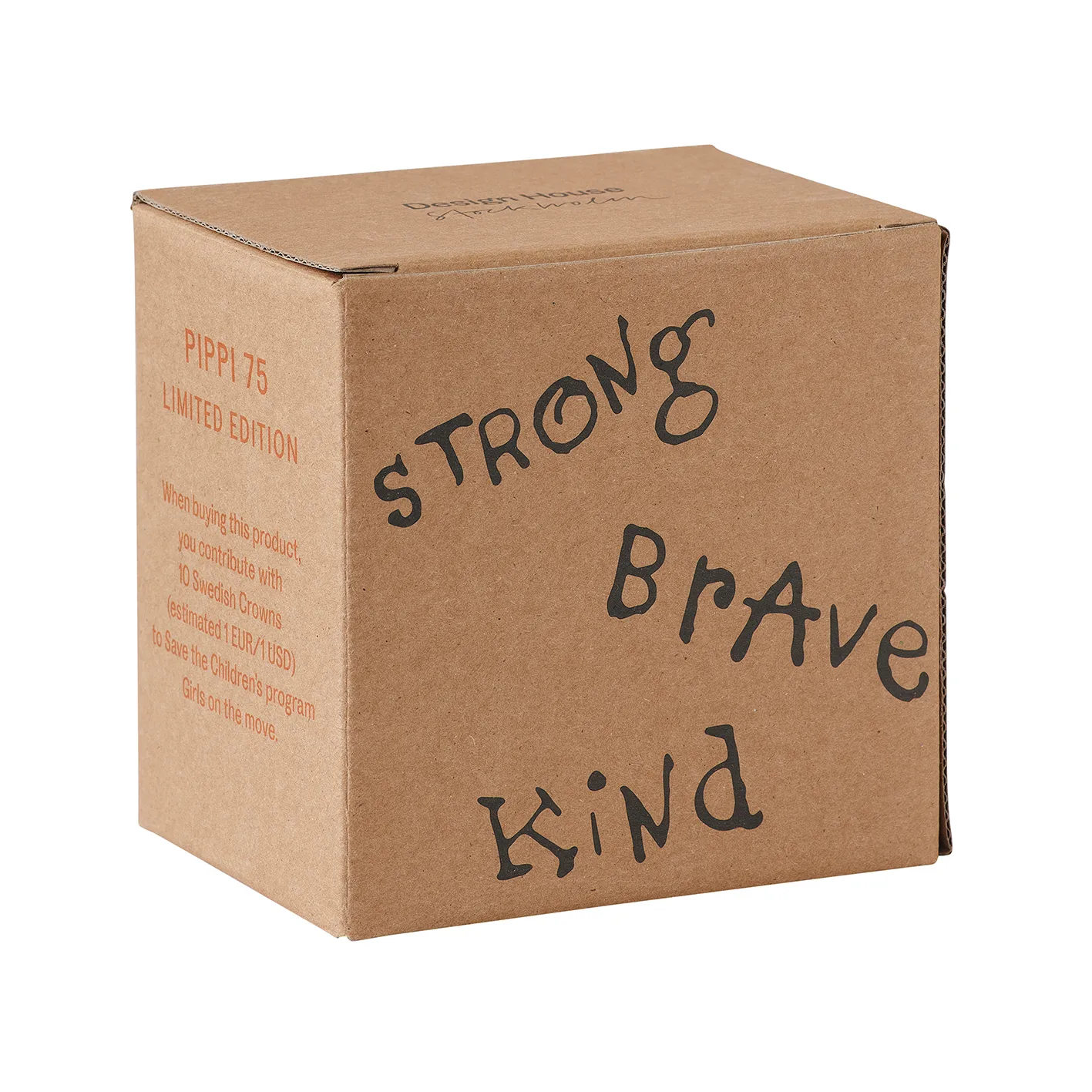 Astrid Lindgren Pippi anniversary mug 20 cl, Strong Kind Brave Design House Stockholm