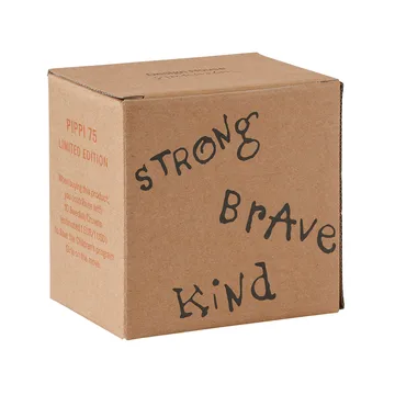 Astrid Lindgren Pippi anniversary mug 20 cl - Strong Kind Brave - Design House Stockholm