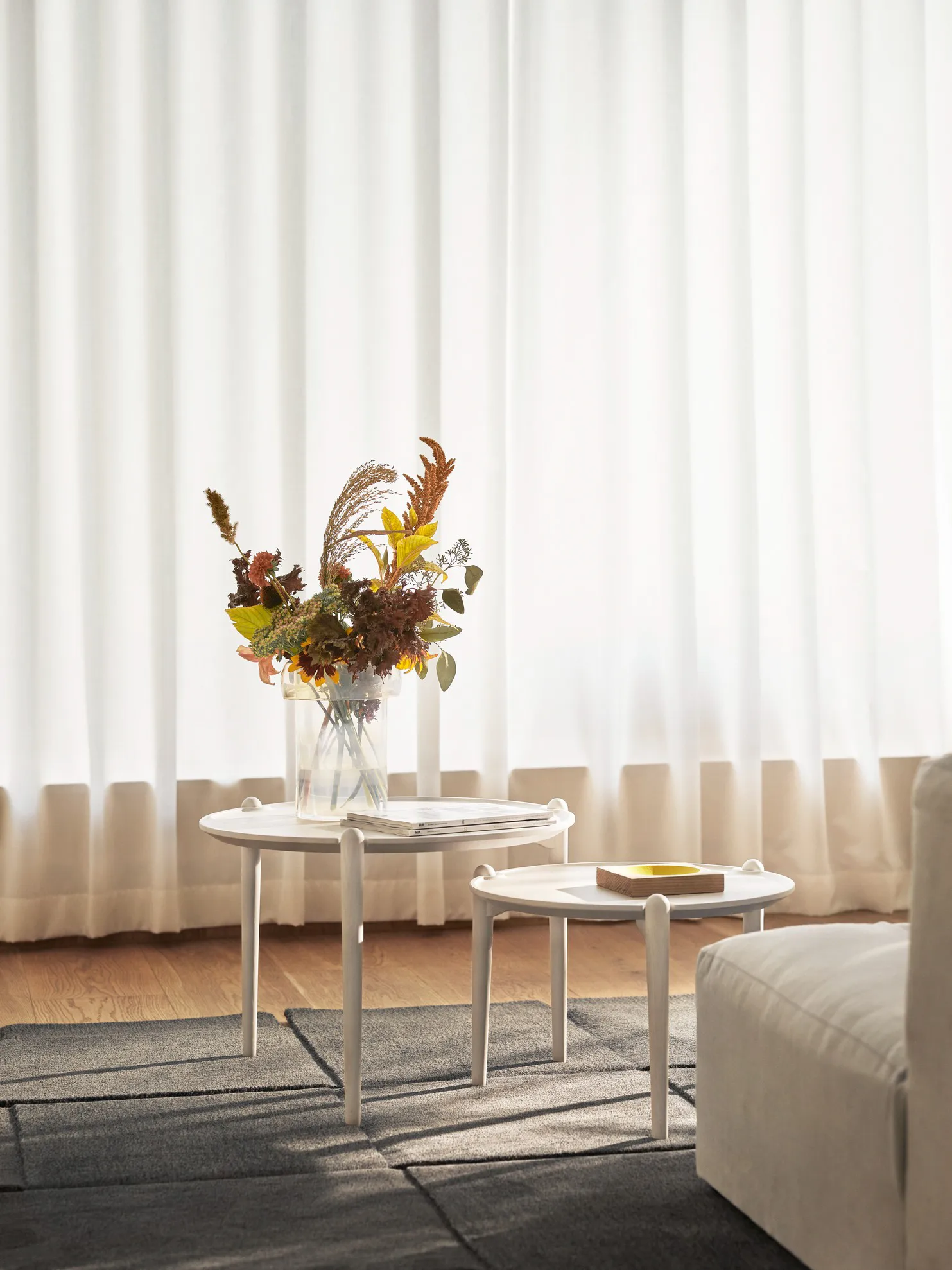 Basket rug, dark grey, 180x180 cm Design House Stockholm