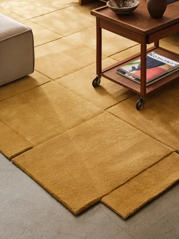 Basket rug yellow ochre - 180x180 cm - Design House Stockholm