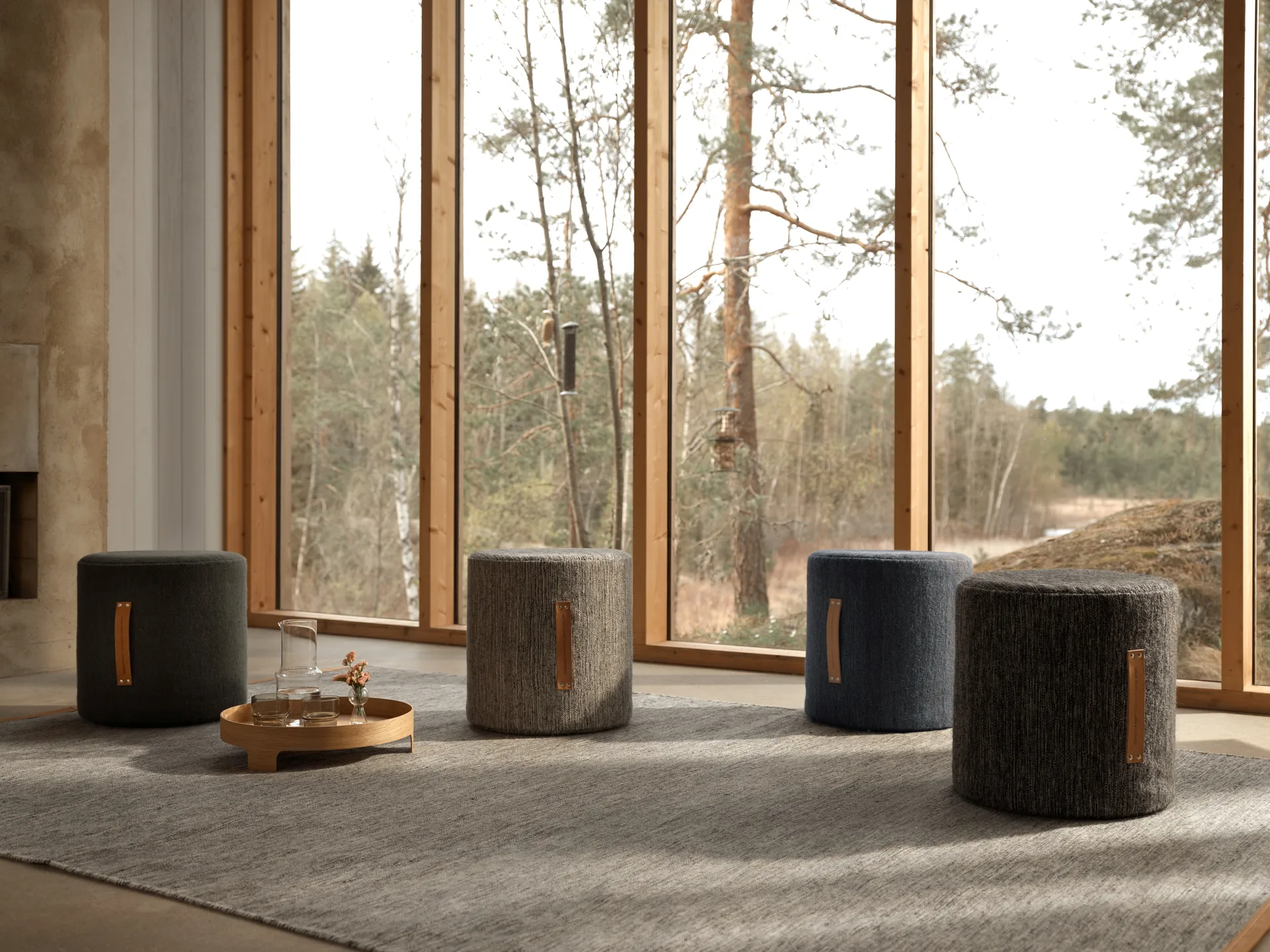Björk stool high, dark grey Design House Stockholm