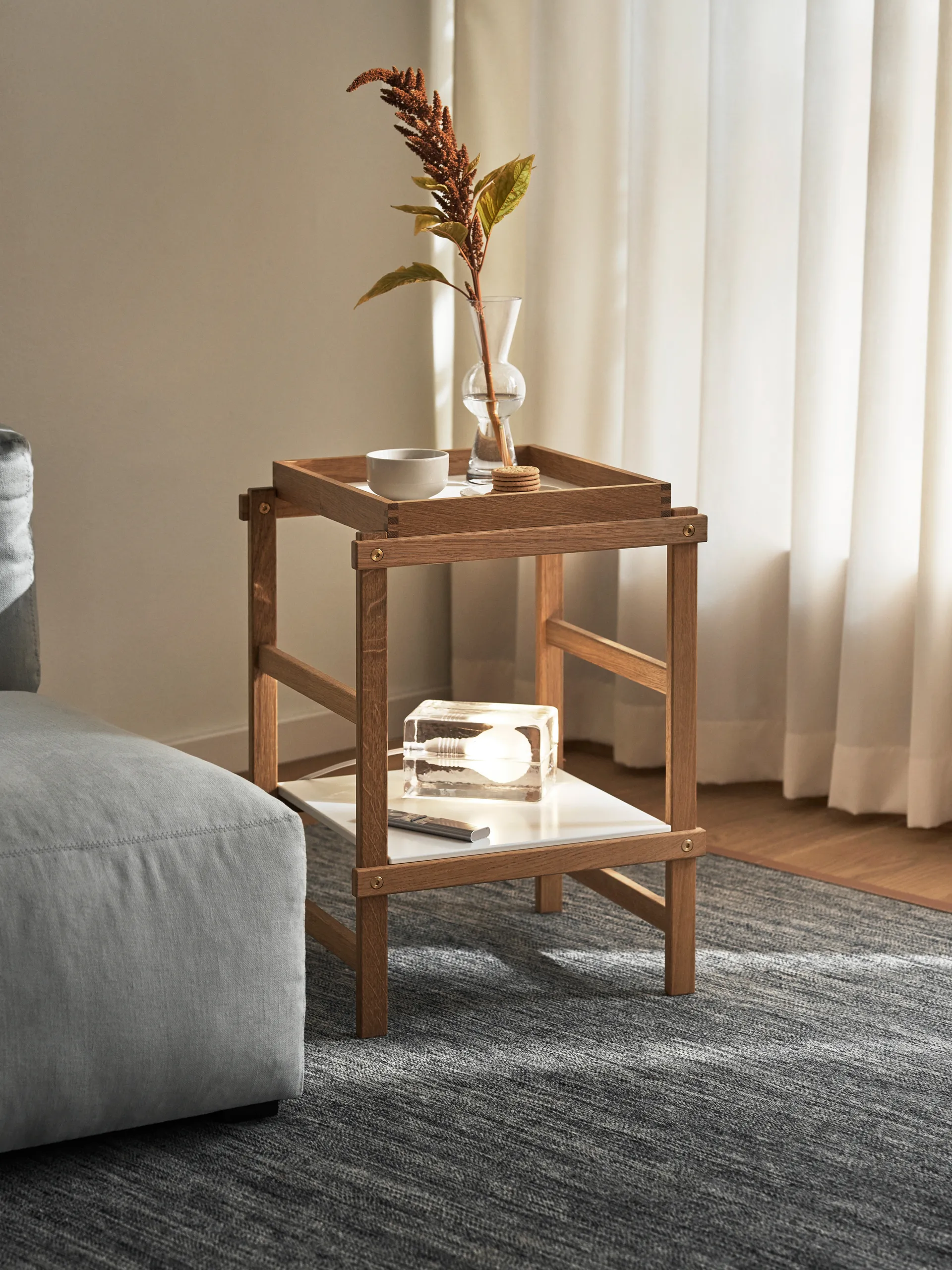 Frame shelf S 58 cm, oak-white Design House Stockholm
