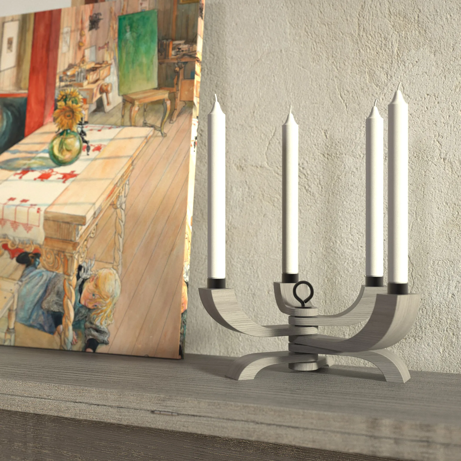 Nordic light candlestick Limited Edition, grey Design House Stockholm