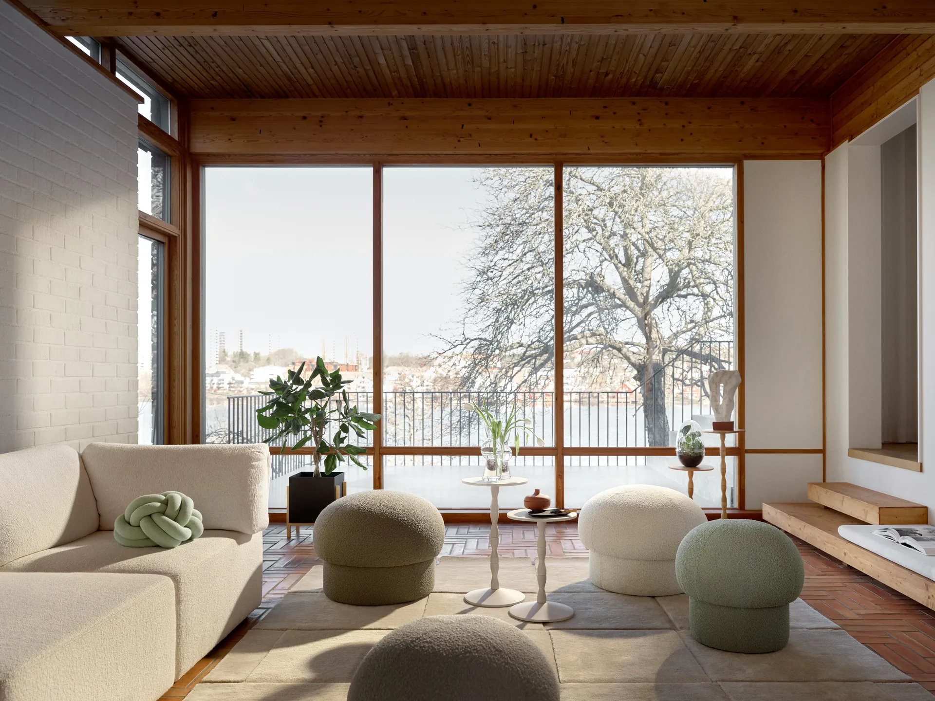 Uno pouf Ø65 cm, Green Design House Stockholm