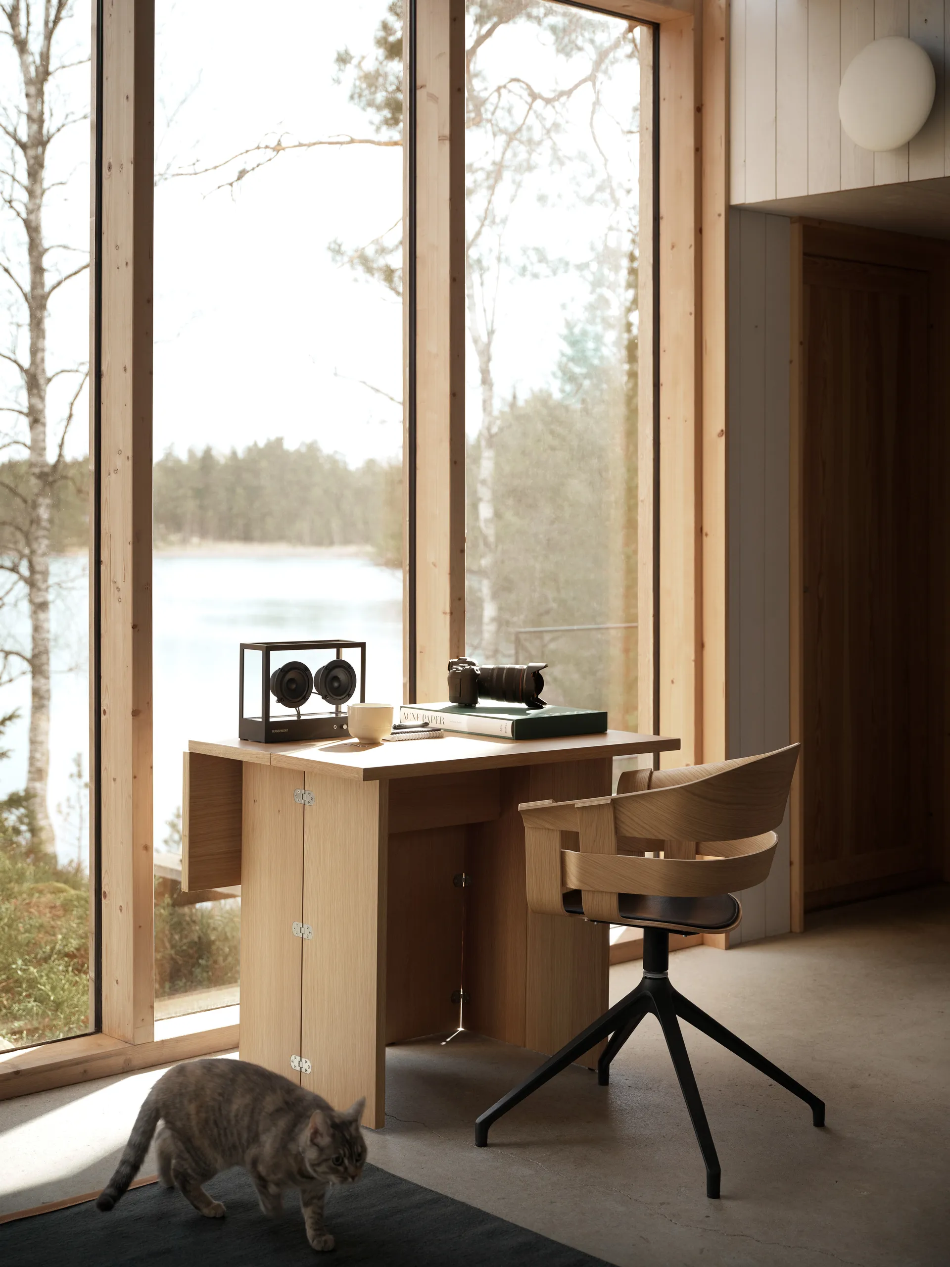 Wick Chair office chair, Oak-grey metal legs Design House Stockholm