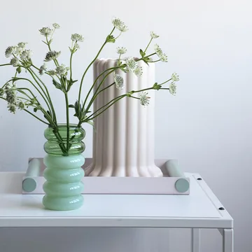 Bubble 2-in-1 vase and candle holder 13.5 cm - Green - Design Letters