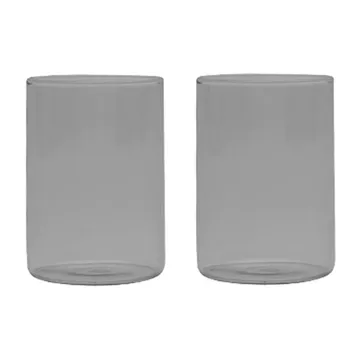 Design Letters favourite glass 35 cl 2 pack - Smoke - Design Letters
