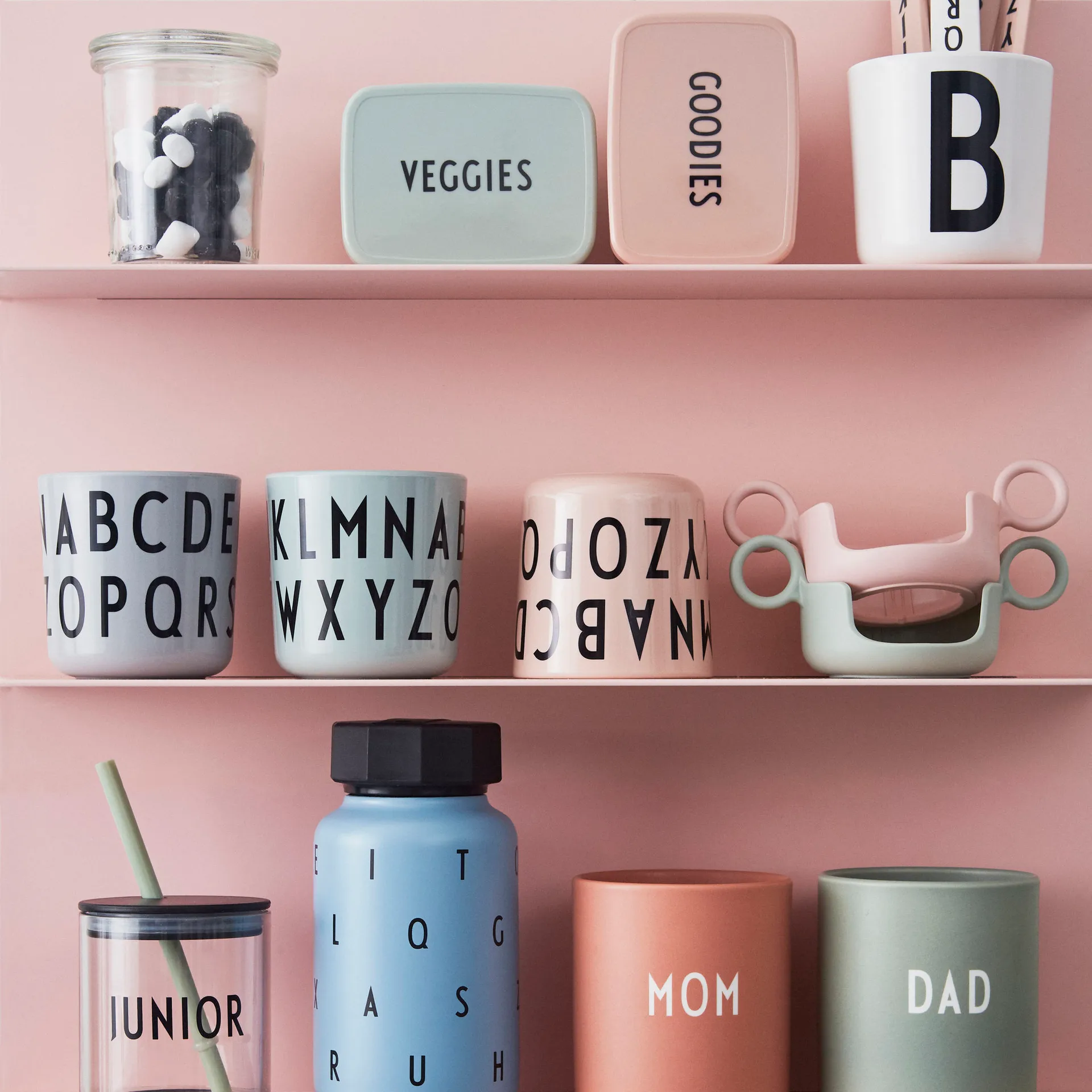 Design Letters snack box for lunch box, nude Design Letters