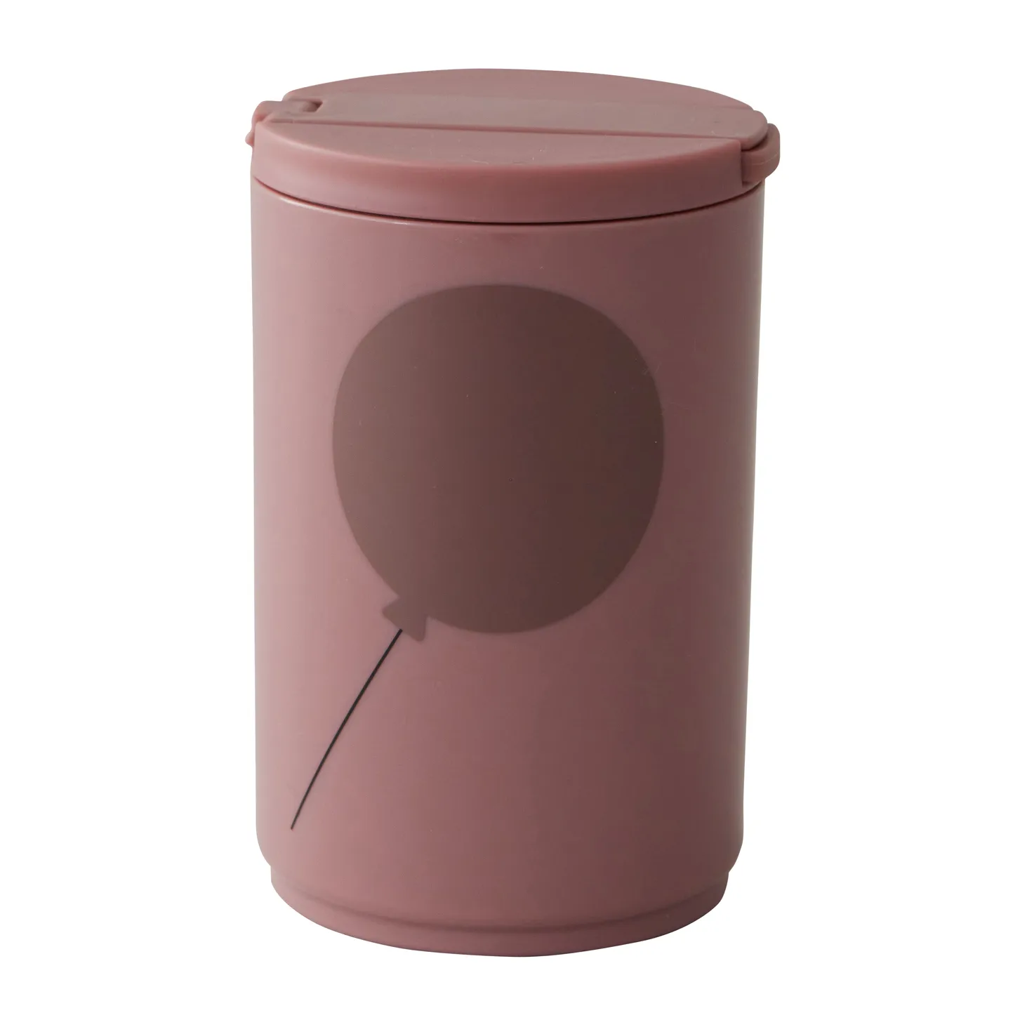 Design Letters thermos mug with straw 33 cl, Ash rose Design Letters