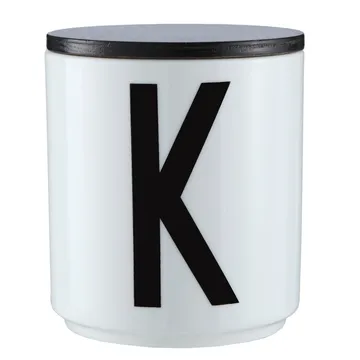 Design Letters wooden cap Ø 8 cm - black - Design Letters